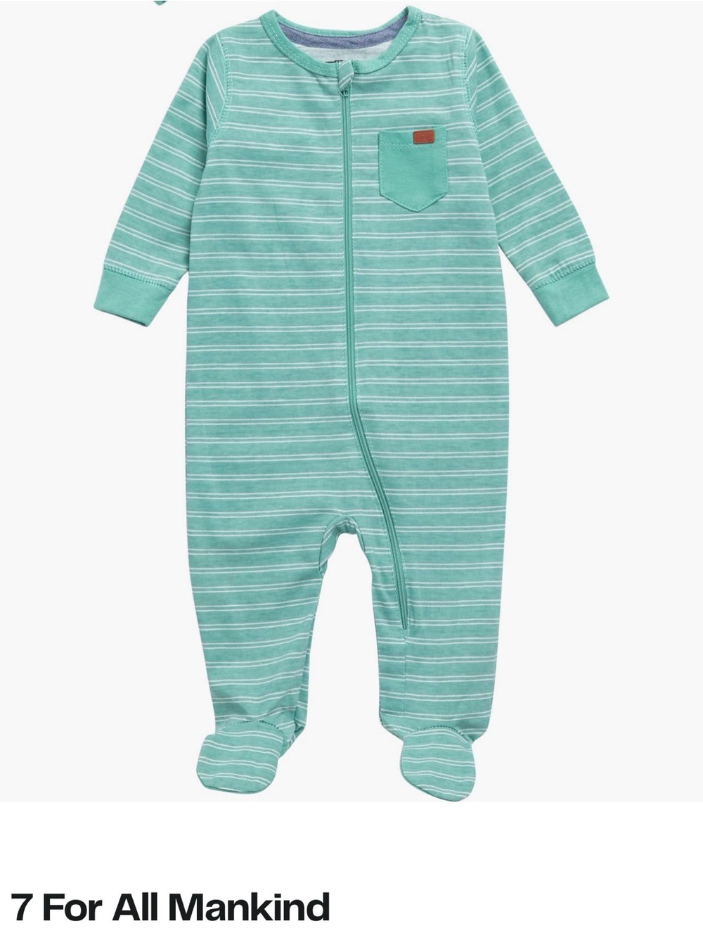 7 For All Mankind Kids Pajama Set in Marine Turquoise
